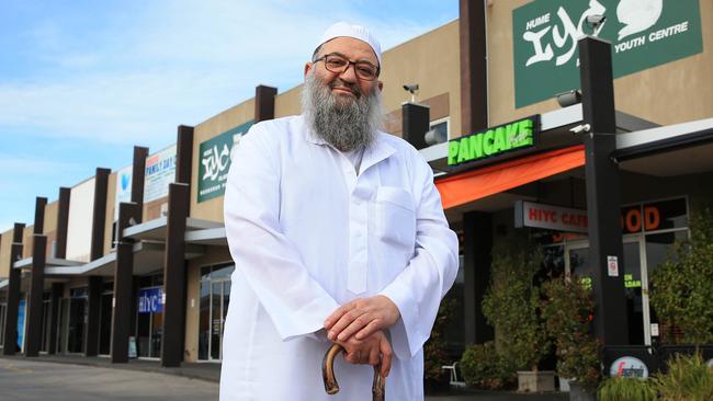 Sheik Mohammed Omran outside the Hume Islamic Youth Centre in Melbourne’s Coolaroo yesterday. Picture: Aaron Francis