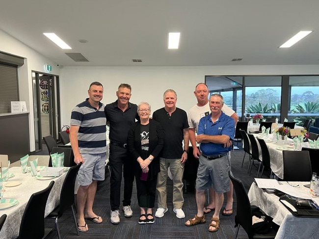 Quaid with Werribee Park Golf Club board members.