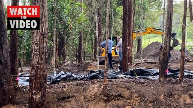 Police investigators continue to dig at Kendall, on NSW’s Mid North coast in the search for William Tyrrell today.