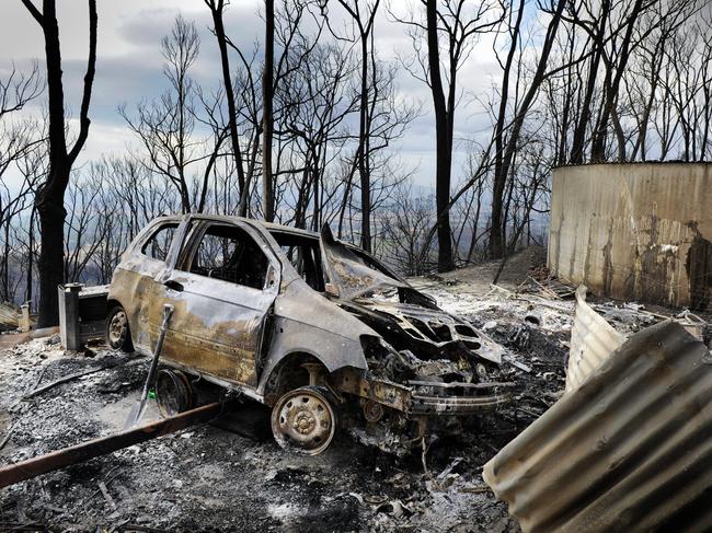 Yarra Glen properties after the Black Saturday firestorm.