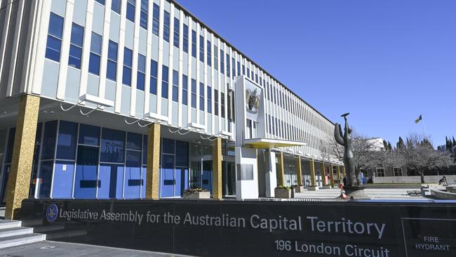 The Legislative Assembly building in Canberra. Picture: NCA NewsWire / Martin Ollman