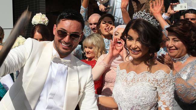Auburn Deputy Mayor Salim Mehajer’s wedding to Aysha Learmonth attracted national media attention. Picture: Toby Zerna