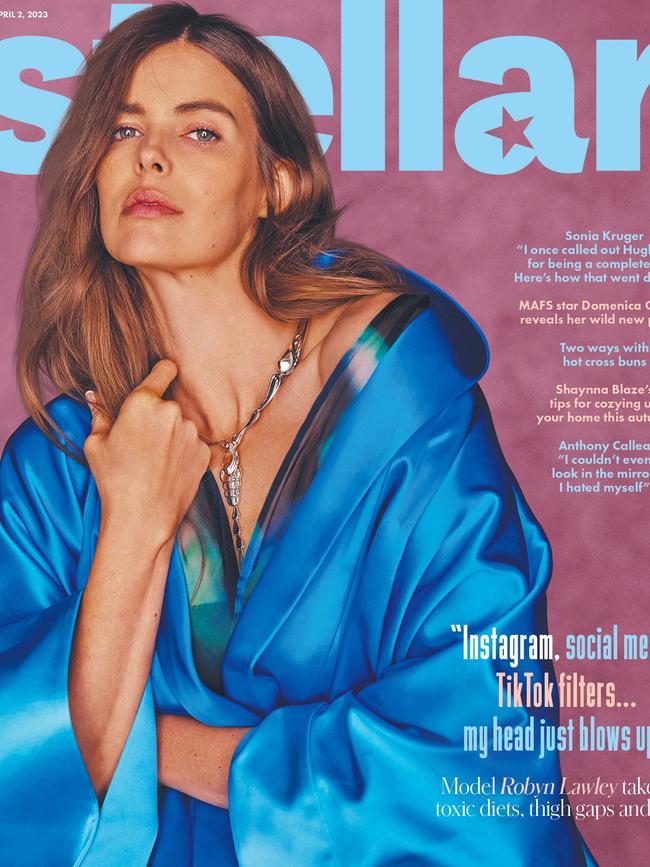 Robyn Lawley is on the cover of Stellar.