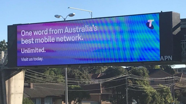 Optus objects to Telstra’s “unlimited” ads. Pic: Supplied