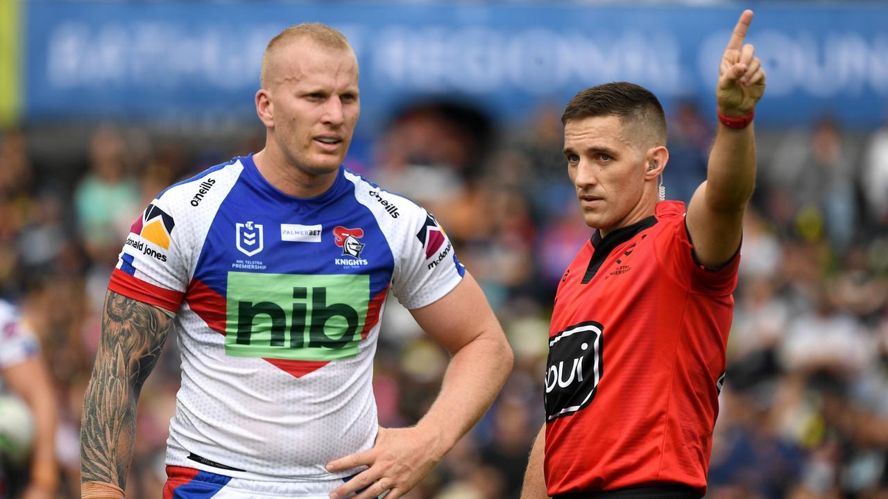 Mitch Barnett given his marching orders. Photo: NRL Imagery.