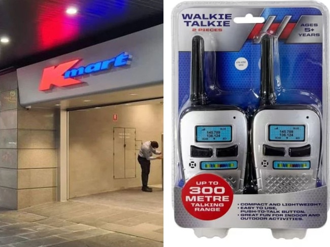 Mum's shock find on child's walkie talkie. Picture: Kmart