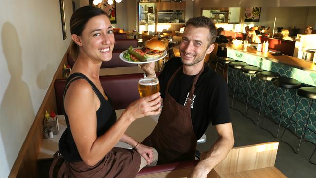 Easy Street Diner owners Erin and Lucas Schranz. Picture: Glenn Hampson