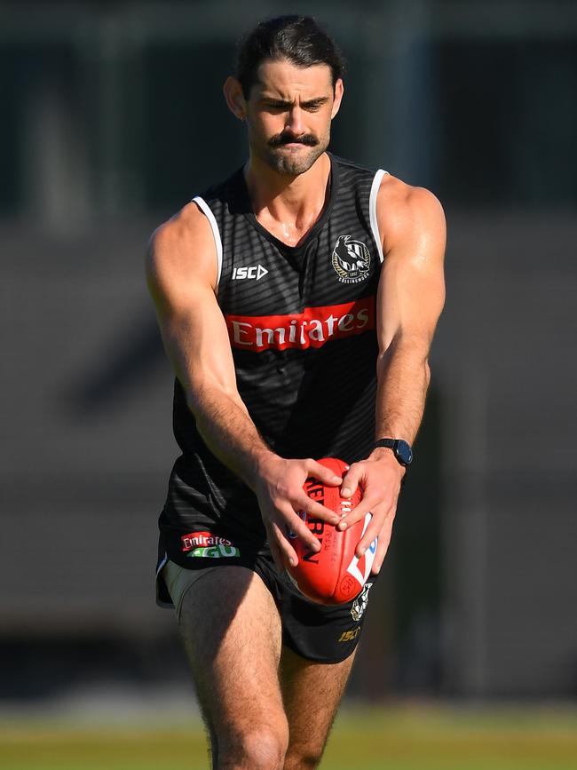 Brodie Grundy has returned with an impressive moustache. Picture: Getty