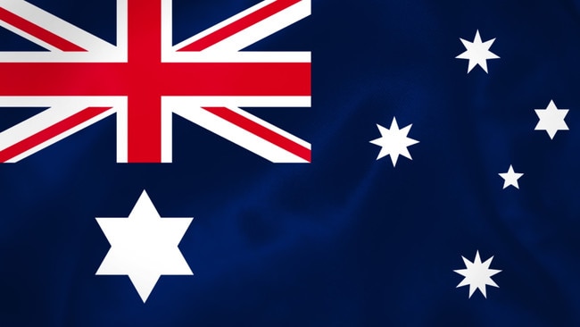 The original 1901 Australian flag design, co-created by Carlton schoolboy Ivor Evans.