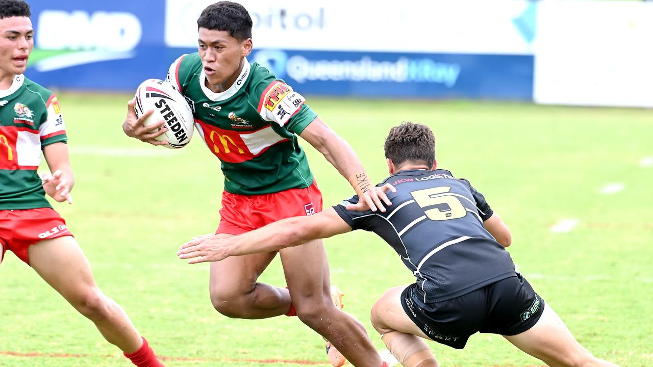 Devine Timu in action for Wynnum Manly’s Connell Cup side earlier this year. Picture: John Gass