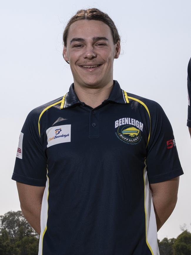 Buffaloes AFL Club’s Callum Eddy. (AAP Image/Regi Varghese)