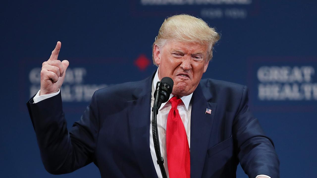 US President Donald Trump speaks during an event at the Sharon L. Morse Performing Arts Centre in The Villages, Florida on October 3, 2019. Picture: Joe Raedle/Getty Images/AFP.