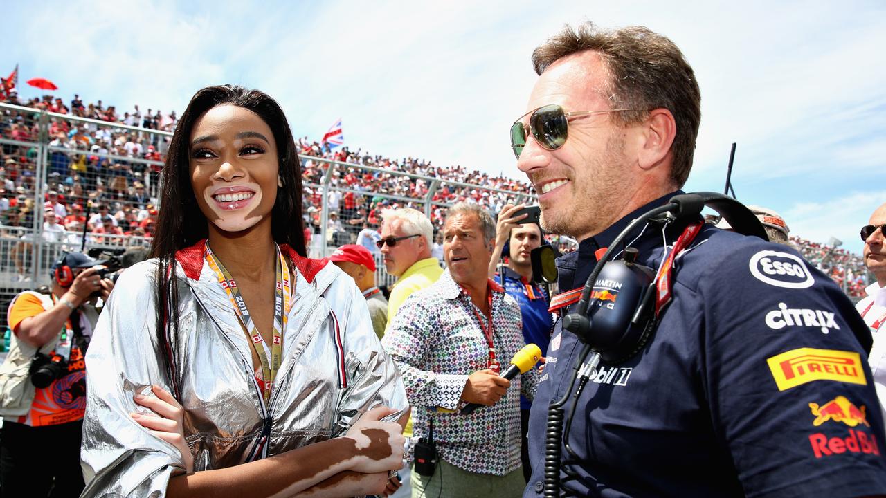 Canadian model Winnie Harlow waved the chequered flag at the Canadian Grand Prix on Monday morning.