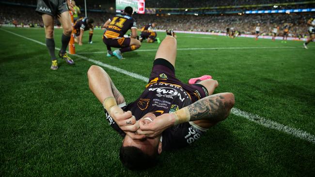 Darius Boyd hits the deck in 2015. Photo: Brett Costello