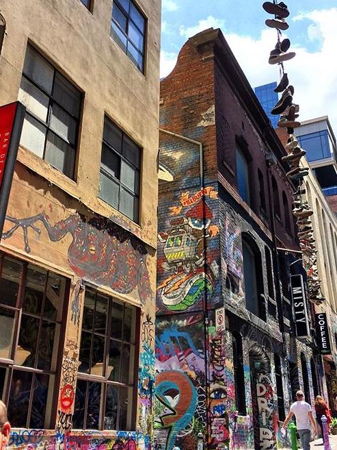 The city’s famous Hosier Lane.