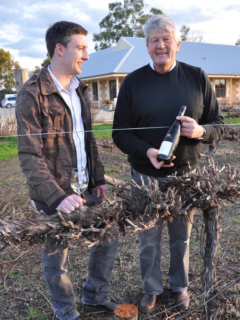 Patrick of Coonawarra chief winemaker Luke Tocaciu with his late father Patrick Tocaciu.