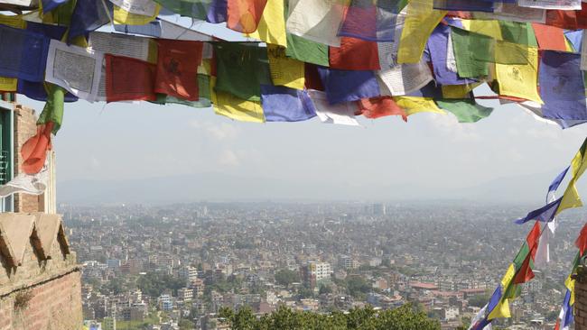 Prayer flags overlook the recovering city of Kathmandu. Picture: iStock