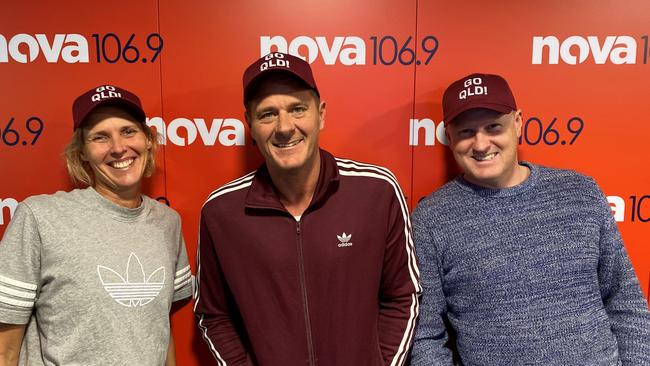 Nova 106.9 breakfast hosts Susie O'Neill, Ash Bradnam and David "Luttsy" Lutterall. Picture: supplied.