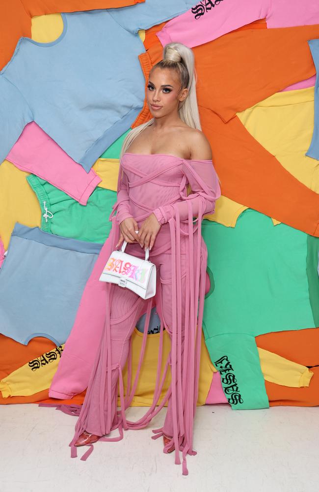 Tammy Hembrow attends the Saski Collection event during Afterpay Australian Fashion Week. Picture: Brendon Thorne/Getty Images