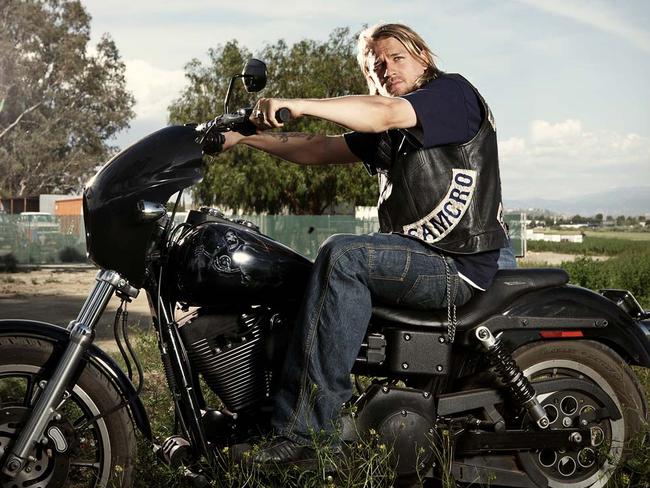 Hunnam in his star-making role as outlaw biker Jax in TV drama Sons of Anarchy. Picture: FX