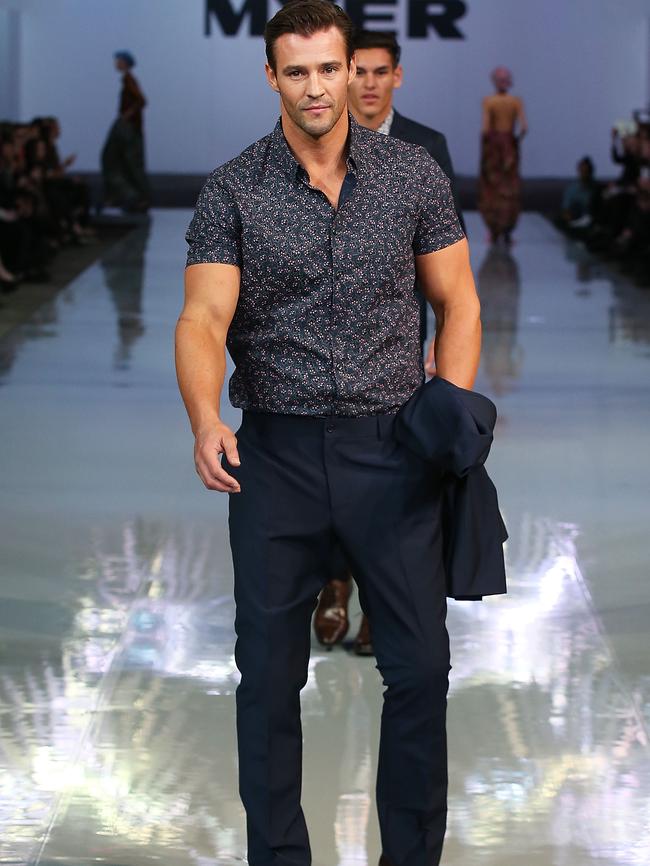 Kris Smith models a casual look from Blaq. Picture: Brendon Thorne/Getty Images