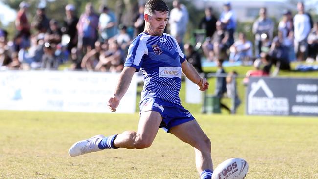 Tugun Seahawks (blue) vs. Southport Tigers at Tugun. Reserve Grade. Blake Ghosn. 6 June 2021 Tugun Picture by Richard Gosling