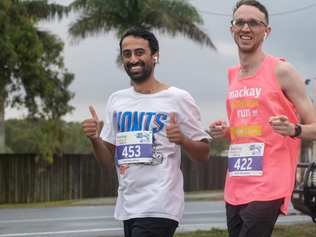 Ameet Raniga and Mick McIntyre at Mackay Marina Run Sunday 4 June 2023 Picture: Michaela Harlow