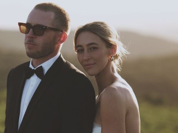 Jackson Maynard and Ellie Higgison tied the knot in a romantic ceremony in South Africa. Photo: Instagram.