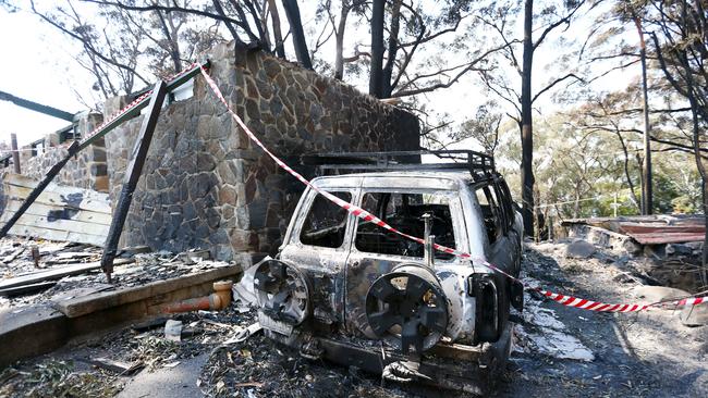 The remains of the Binna Burra Lodge after the hinterland fires in September. Picture: Nigel Hallett.