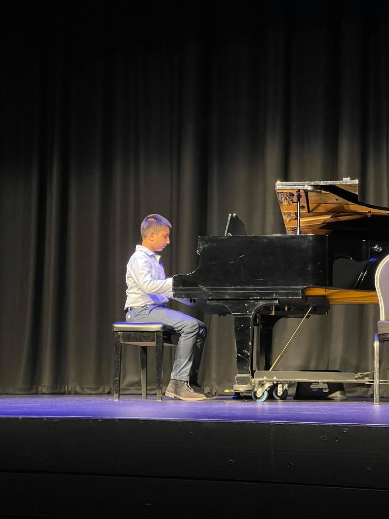 Gurashish Dhawan at the Gladstone Eisteddfod in the First Year/First Instrument - Piano 7-10 years section on Tuesday.