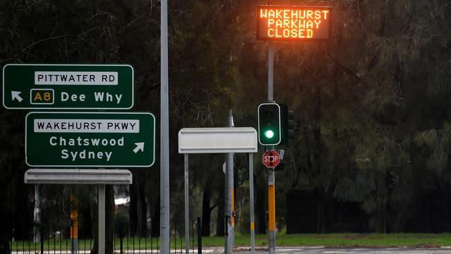 Wakehurst Parkway closed again. Picture: Jeremy Piper