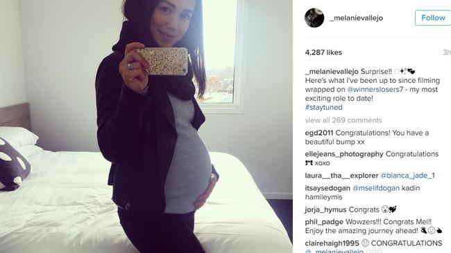 Melanie Vallejo revealed her baby news  on Instagram.