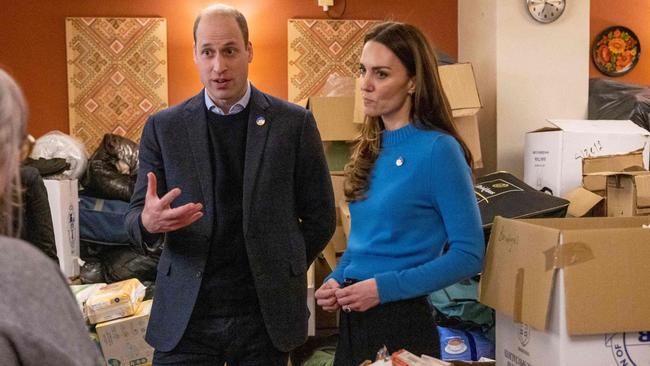 William and Kate during their visit to the Ukrainian Cultural Centre in London. Picture: Ian Vogler/Pool/AFP