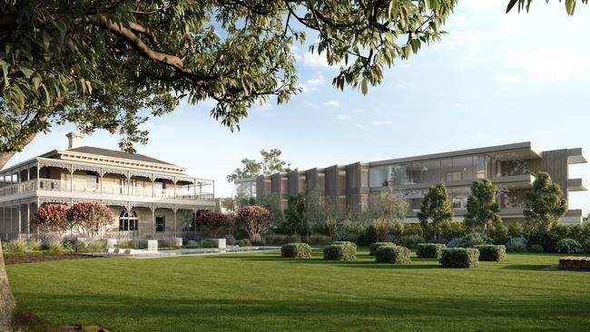 An artist’s impression of CostaFox’s proposed Rippleside Gardens development, designed by architecture firm Rothelowman.