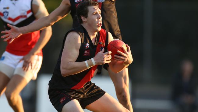 Daniel Thompson takes a mark for the EDFL in 2017. Picture: Stuart Milligan