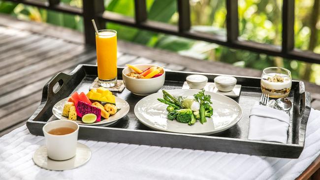 Breakfast offering at Como Shambala Estate in Ubud, Bali.