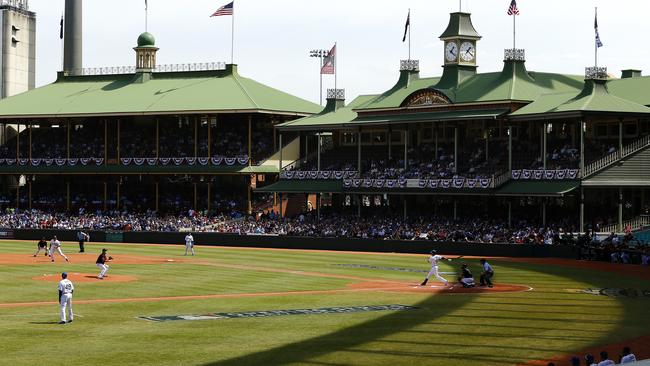 The Arizona Diamondbacks and Los Angeles Dodgers played a series at the Sydney Cricket Ground in 2014. Picture: Bradley Hunter