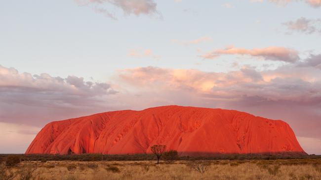 The incredible rock appears to change colour. Picture: Tourism NT/Matt Cherubino