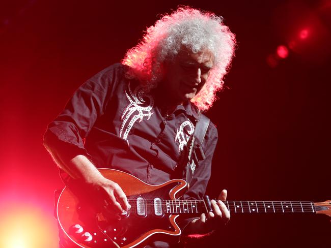 Fans delighted in Brian May’s sublime guitar skills. Picture: Christian Gilles