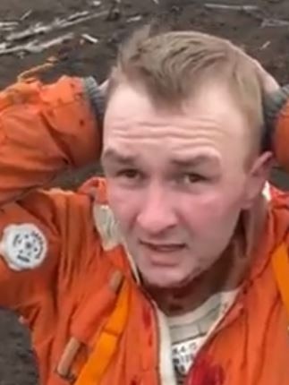 A captured Russian pilot. Picture: Supplied