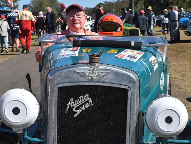 Justin McCarthy arrived in style in his beloved 1925 Austin Seven, August 17, 2024. (Photo: NRM)