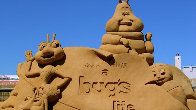 Sand sculptors bring Disney Pixar characters to life in Western Sydney
