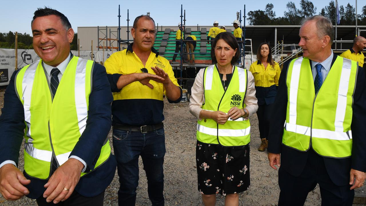 New South Wales Premier Gladys Berejiklian announcing a 250,000 new jobs pledge targeting young people. Picture: AAP