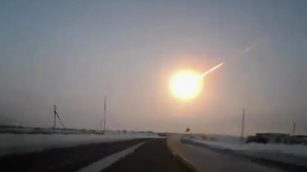 A meteor streaked across the sky of Russia. Picture: AP