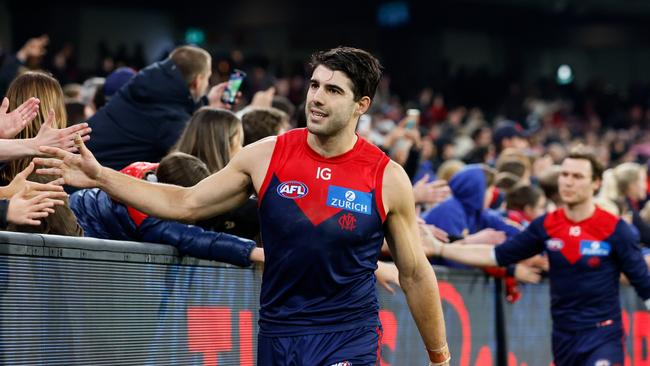 Christian Petracca has made his call. Photo by Dylan Burns/AFL Photos via Getty Images