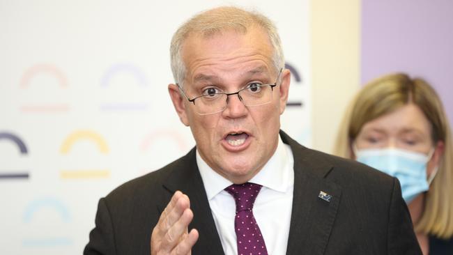 Prime Minister Scott Morrison has been campaigning in Labor outer suburban seats in Sydney and Melbourne and in Labor’s Hunter Valley coal seats. Picture: Jason Edwards