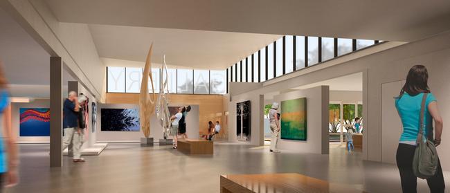 A render of the new art gallery Moreton Bay Regional Council plans to build at Redcliffe. 