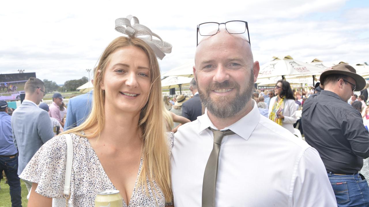 Ginta and Cord Barham at the 2023 Audi Centre Toowoomba Weetwood race day at Clifford Park Racecourse.