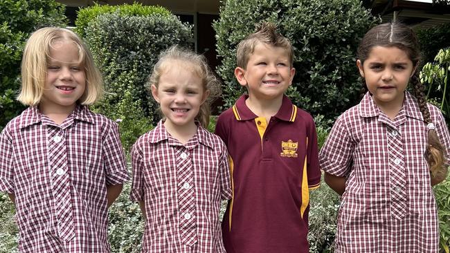 MY FIRST YEAR 2024: Jondaryan State School Prep students (from left) Piper, Amanda, Noah B and Amber. Absent is Noah.