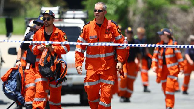 SES, police and members of the community searched for the little boy. Picture Lachie Millard